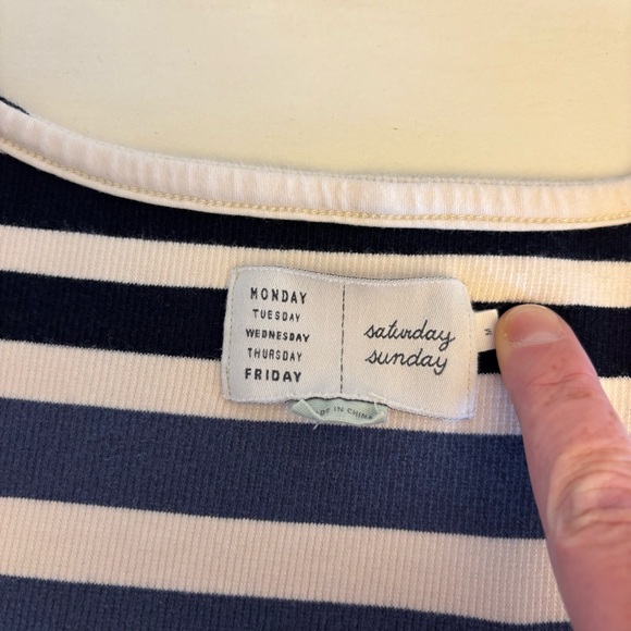 Anthropologie Saturday Sunday Riley Striped Dress Long Sleeve Women’s Medium - Picture 8 of 12